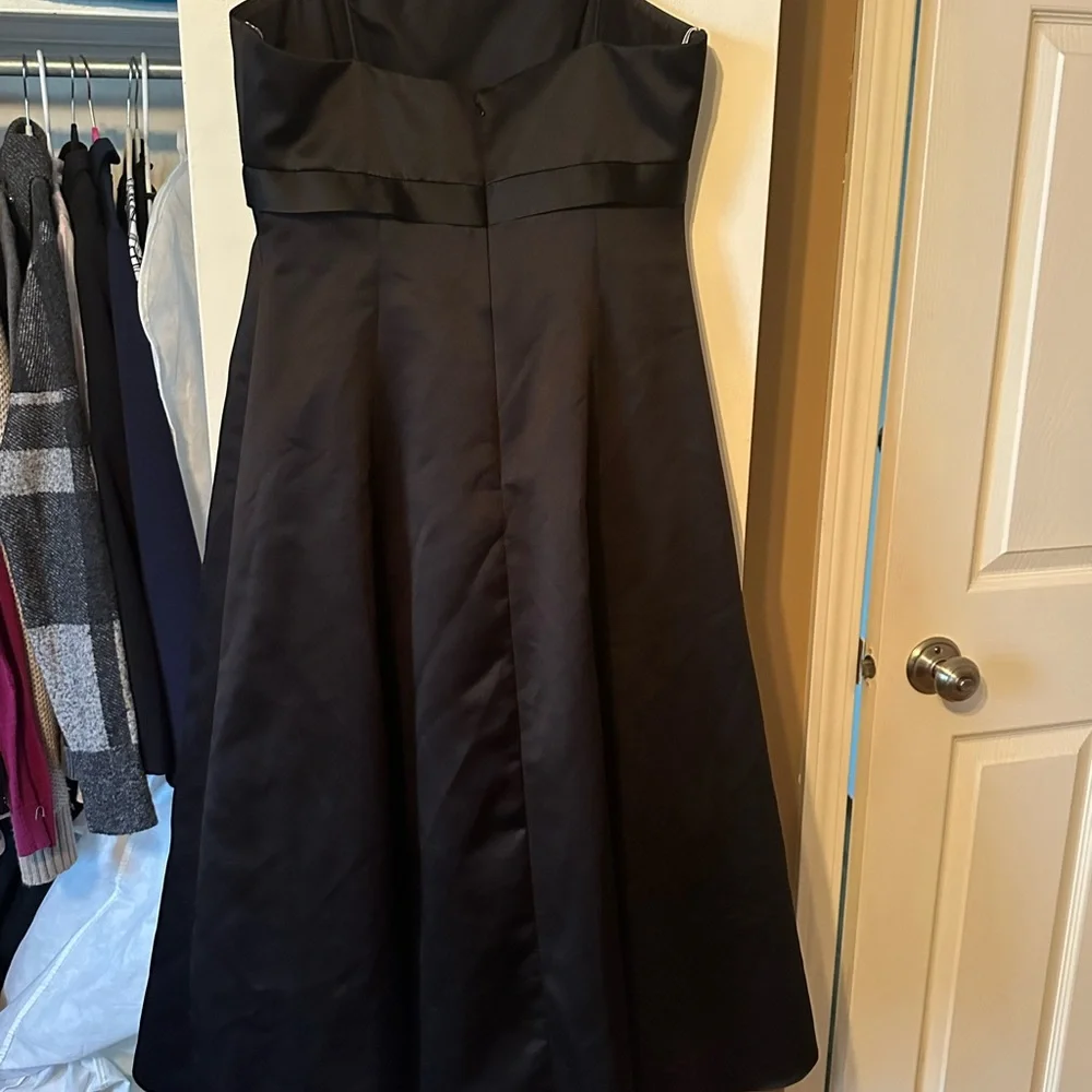 David's Bridal Strapless Black Dress - Picture 6 of 7